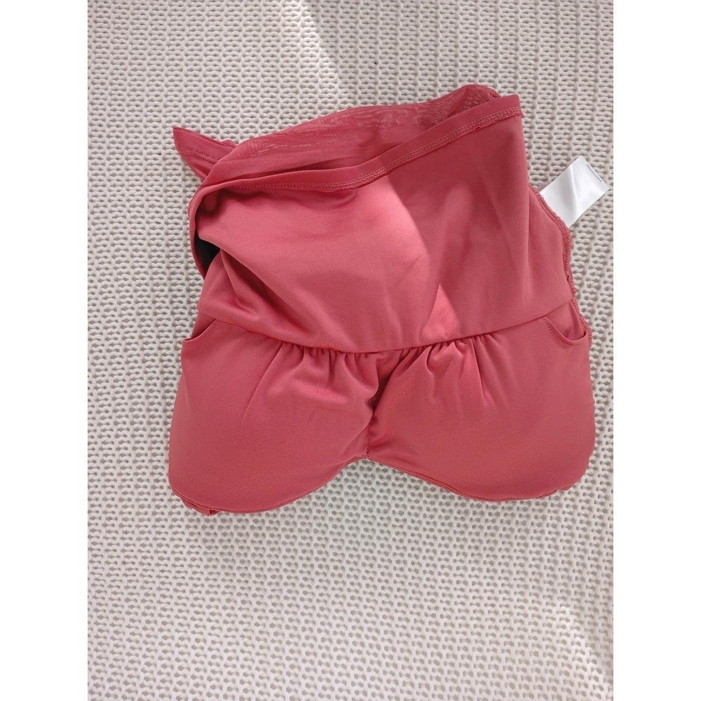 Express Body Contour Ruched Mesh Sweetheart Top Dark Rose Pink XS NWT - Picture 10 of 11